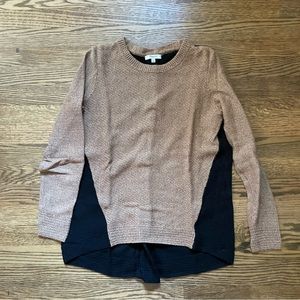 Madewell two tone cotton blend sweater GUC size small